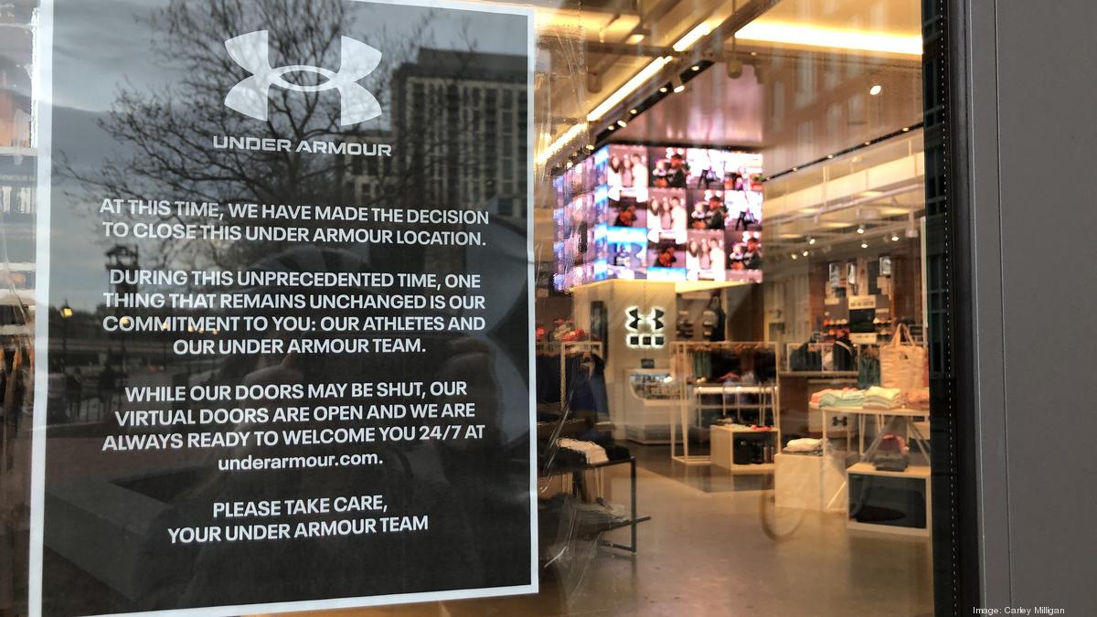 gegevens uitlijning passen Under Armour closes stores indefinitely, will lay off thousands of  employees - Baltimore Business Journal