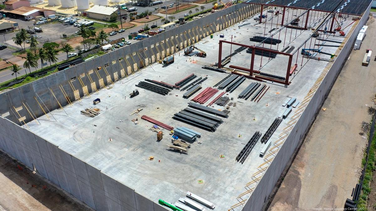 Construction on Thomas Sorensen's giant Hawaii warehouse in Kapolei