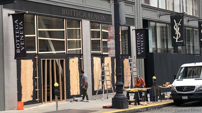 The Sidewalks Run Red in Front of Louis Vuitton's San Francisco