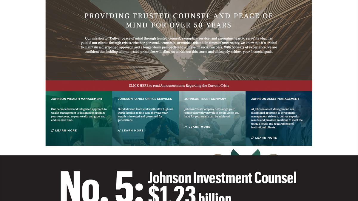 Central Ohio's five top feeonly financial planners managed 9.61