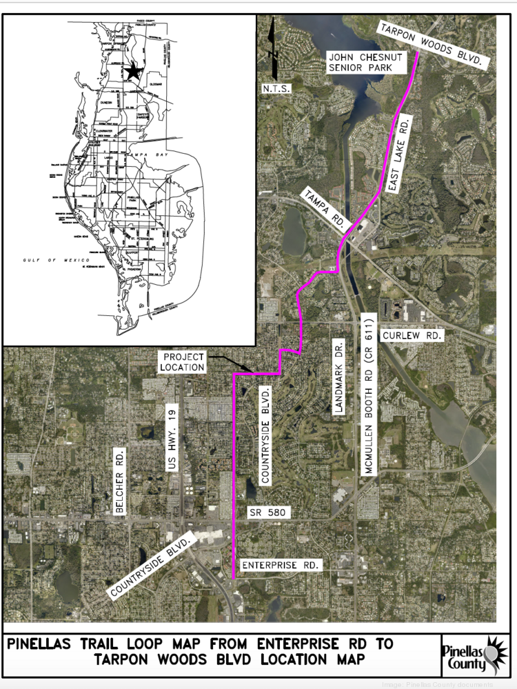 John Chesnut Park Map Pinellas Trail Loop Extension Approved - Tampa Bay Business Journal