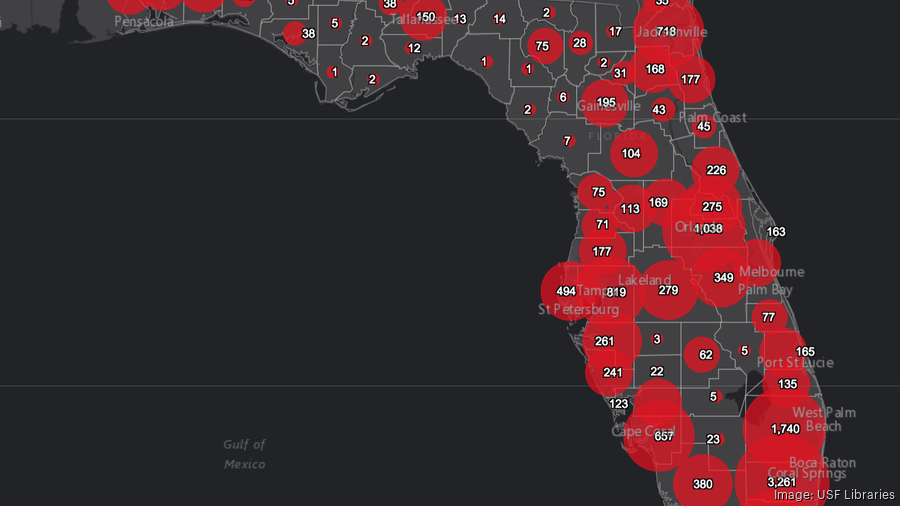 Tampa Bay coronavirus ZIP code map Tampa Bay Business Journal