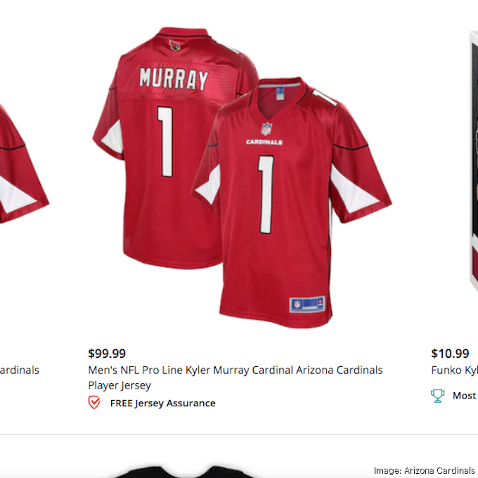 See the first Kyler Murray jerseys being sold in Arizona Cardinals shop