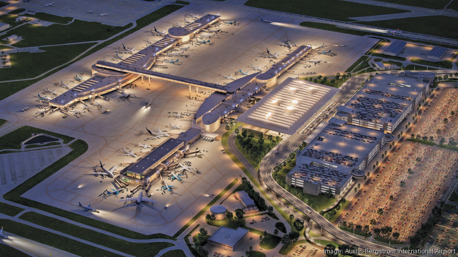 Aerial airport rendering