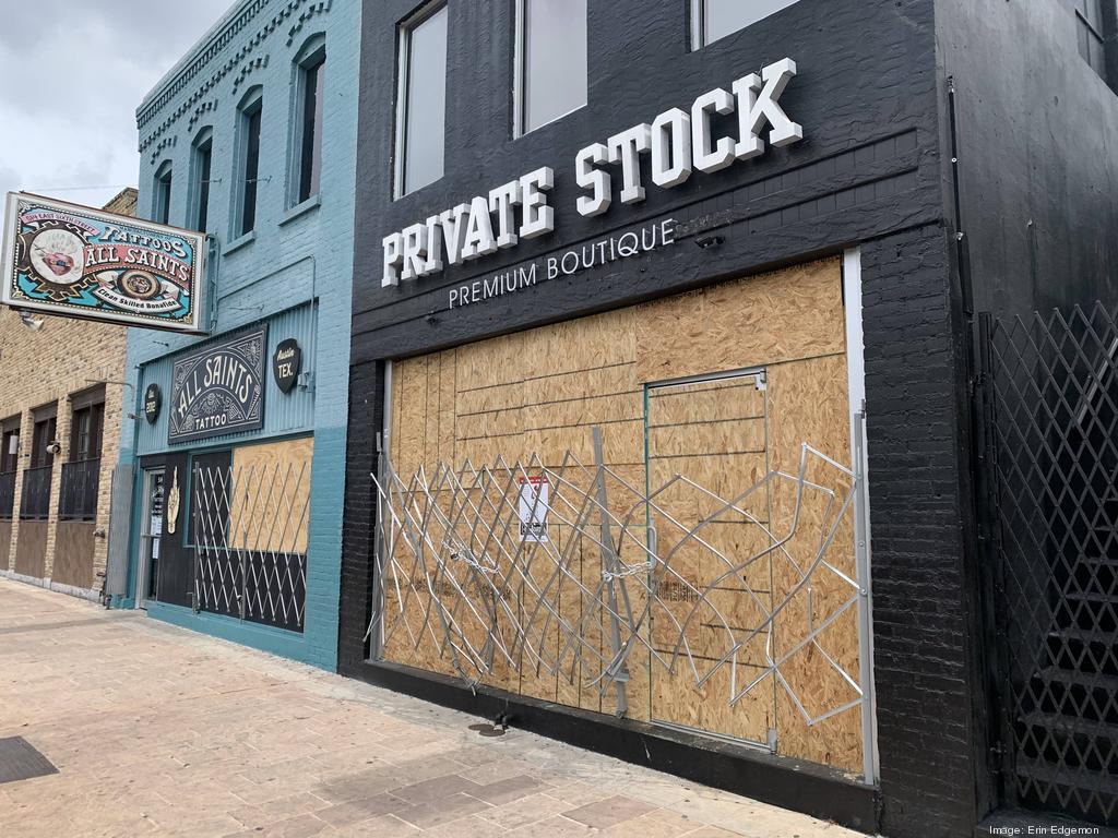 The Domain storefronts boarded up after reports of looting in Austin
