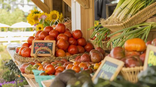 Produce at farmers market