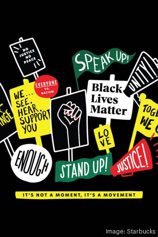 Starbucks reverses course after Black Lives Matter apparel - Puget Sound  Business Journal