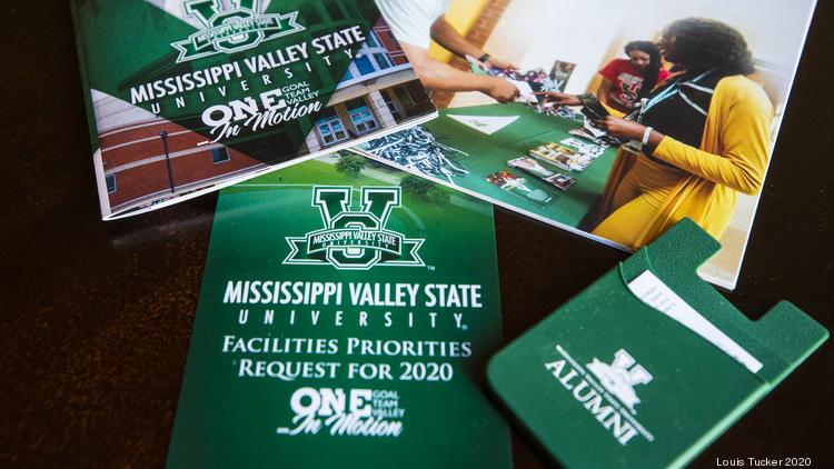 Mississippi Valley State University materials designed by Redmond Design Service. The firm's principal, Jerry Redmond, is an MVSU alumnus.