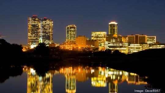 Fort Worth Downtown evening skyline