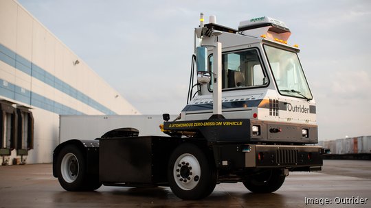 PR Outrider autonomous vehicle yard