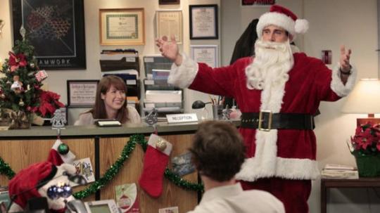 The-Office-Classy-Christmas-Ellie-Kemper-Steve-Carell-and-John-Krasinski