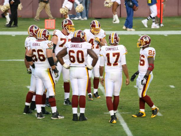 redskins yellow pants