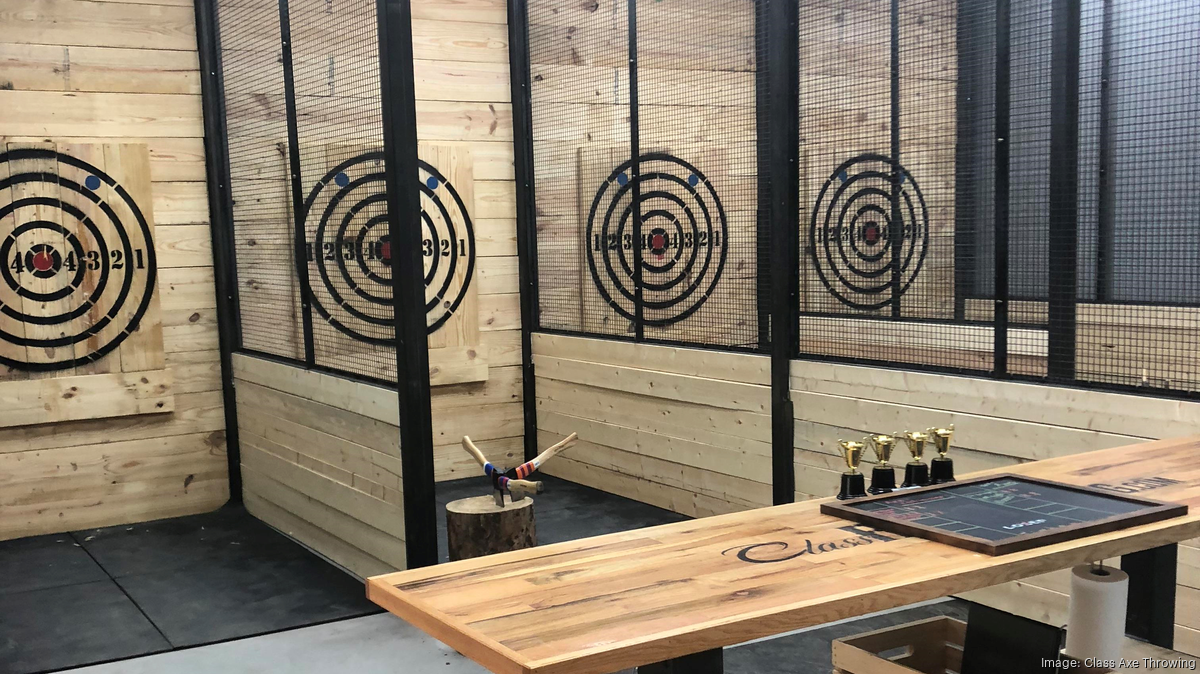A local axethrowing venue, Class Axe Throwing, reopened late last