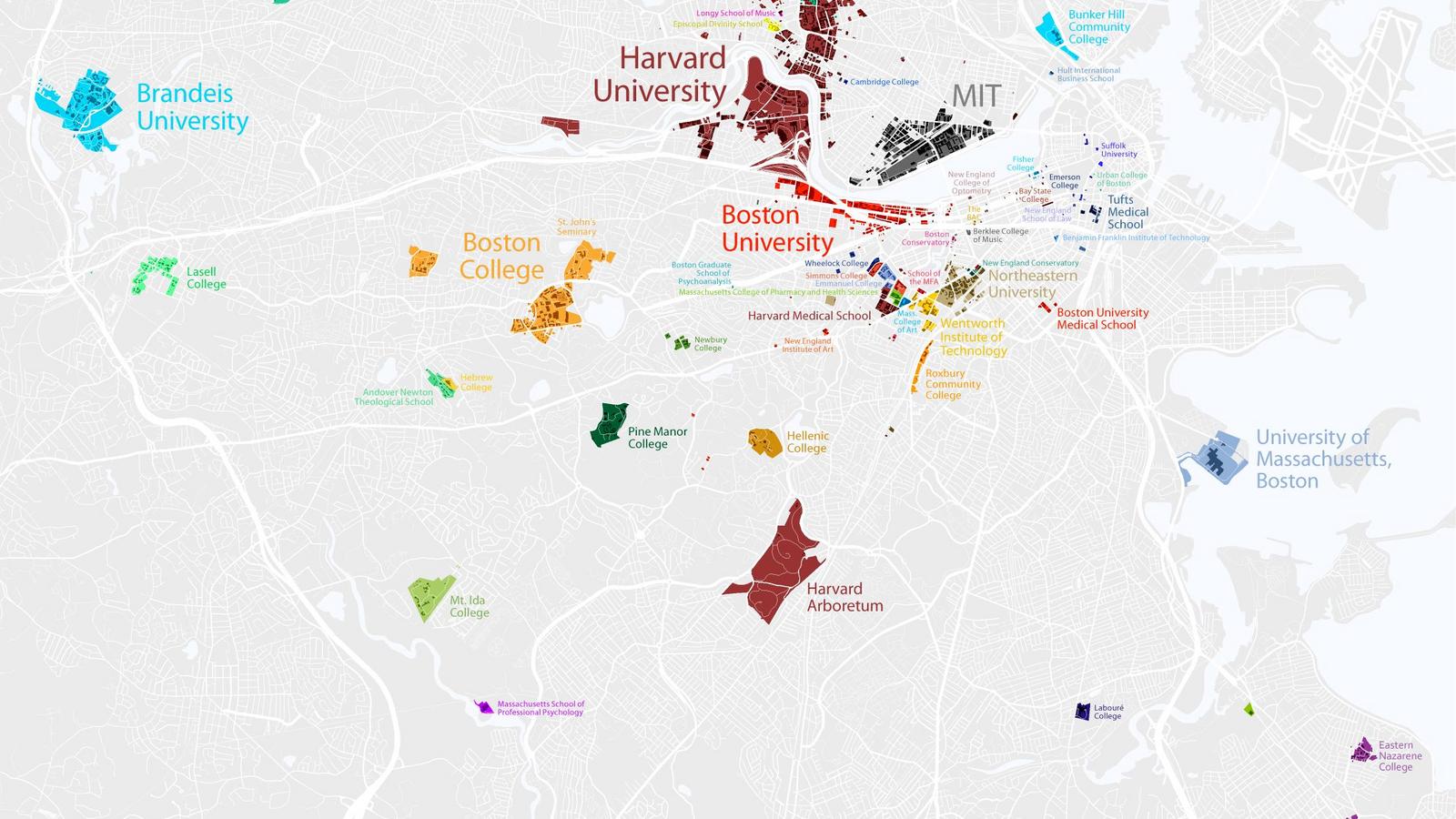 Map Of Boston Colleges And Universities BostInno   Boston's Colleges and Universities [MAP]