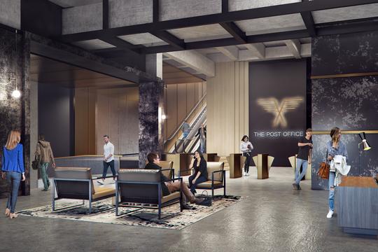 Gensler Rendering - Harrison Street South Lobby - First Floor