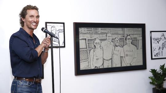 Matthew McConaughey just keep livin Foundation Event At The Frame Gallery By Samsung