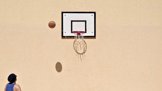 View Of Man Playing Basketball