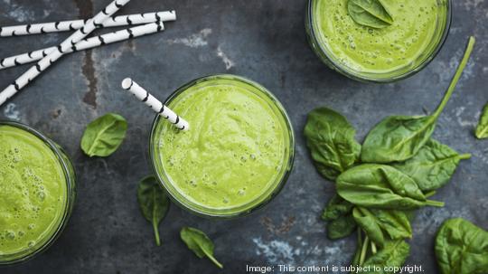 Green spinach smoothie