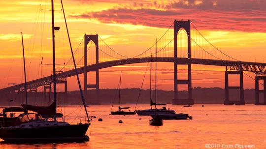 Sunset in Newport Rhode Island