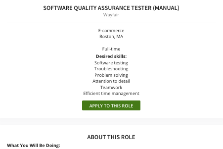 Screenshot - Skillist Job Posting