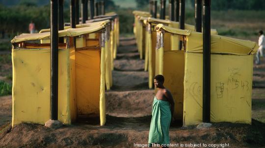 Public Toilets at a Refugee Camp in Malawi