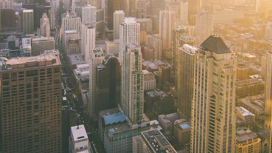 High Angle View Of A Chicago