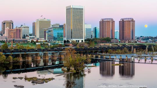 Richmond Skyline with Supermoon