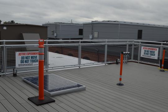 Solar paneled roof at Greentown Labs