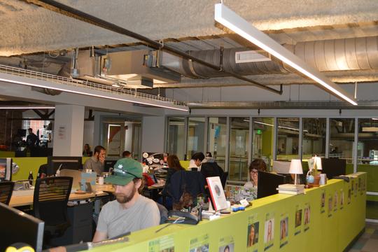 Desk space in Greentown Labs