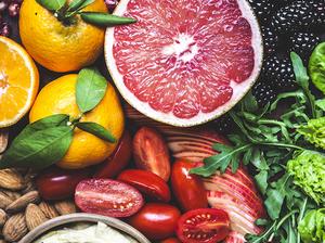 Healthy Vegan Snack Board Pink Grapefruit