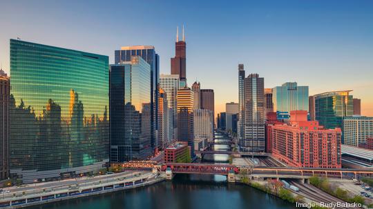 Chicago at dawn.