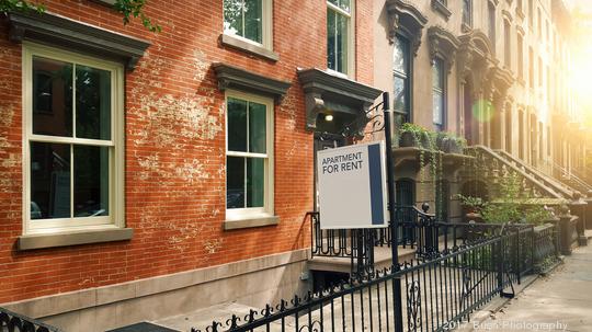 Elegant brownstones and townhouses in the Fort Greene area of Brooklyn, New York City