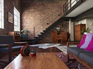 Interior of New York style loft, holiday rental apartment