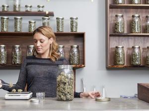 Small business marijuana dispensary in Oregon.