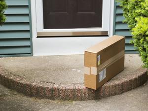 Package left at front door