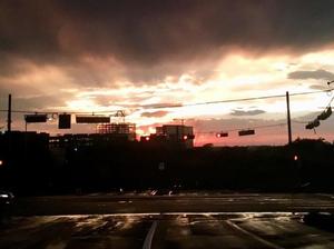 Stormy sunset in Austin