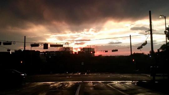 Stormy sunset in Austin