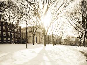 Brown University in winter