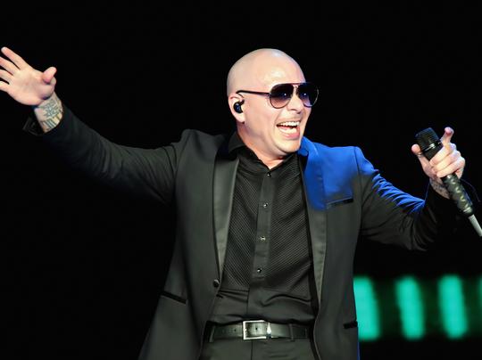 Pitbull at the Hard Rock Casino Grand Opening