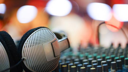 Headphone and bokeh background