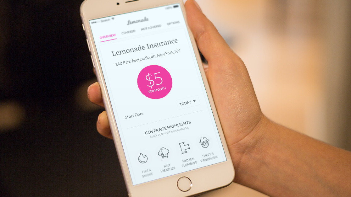 Insurance Startup Lemonade That Uses AI, Behavioral Economics Launches