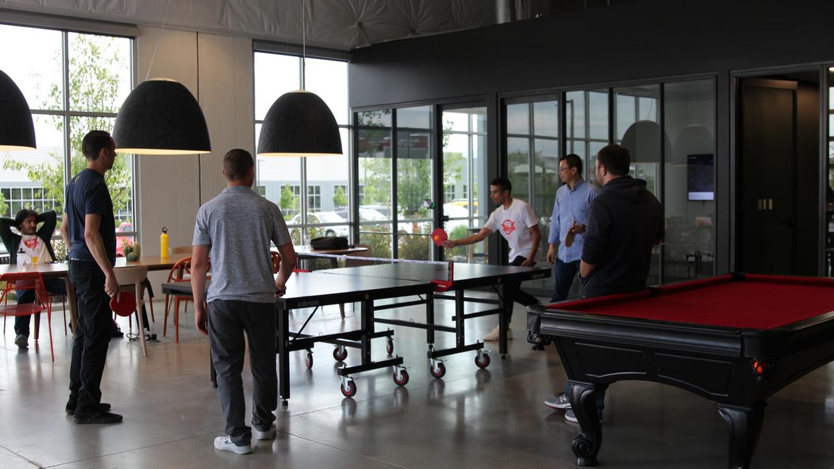 Office Envy Arcade and Scooters at Conga's New Broomfield HQ Denver