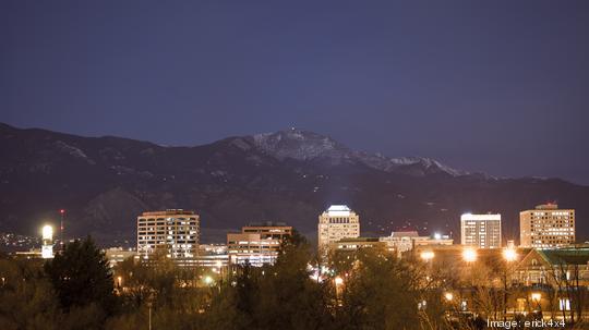 Colorado Springs Downtown by night