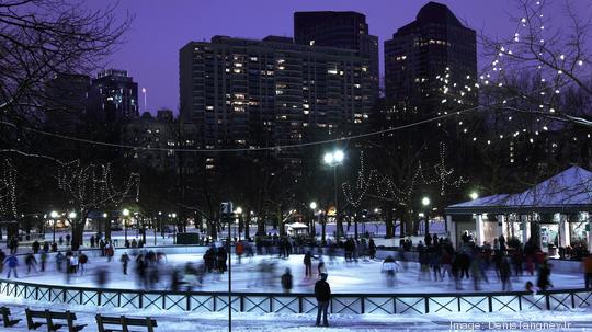 Ice Skating on Frog Pond