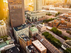 Aerial View of Downtown Boston