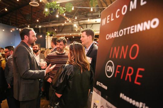 Attendees network at the Inno on Fire event on Jan. 23.