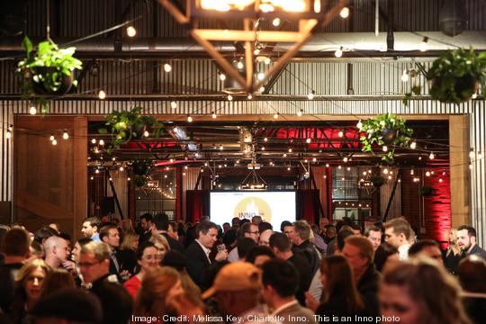 Attendees network at the Charlotte Inno on Fire event on Jan. 24.