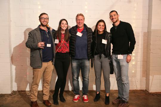 Attendees pose for a photo at the Charlotte Inno on Fire event.