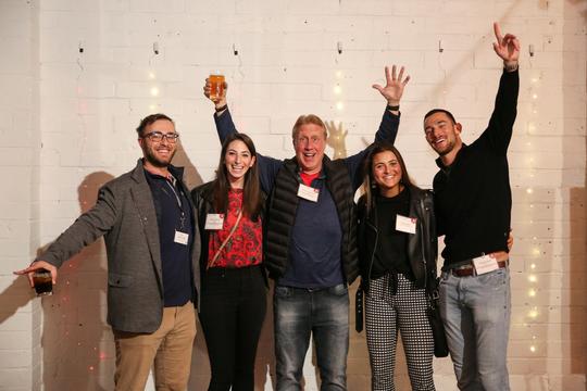 Attendees pose for a photo at the Charlotte Inno on Fire event.