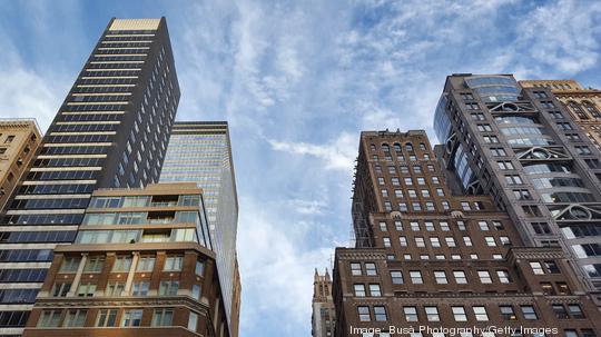 View of apartment and office towers in Midtown Manhattan, New York City